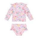 LITTLE DUTCH. Long-Sleeve Swim Shirt and Bottoms Dreamy Mermaid  UPF 40