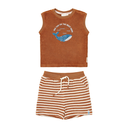 Little Dutch Singlet and Shorts Ocean World Brown