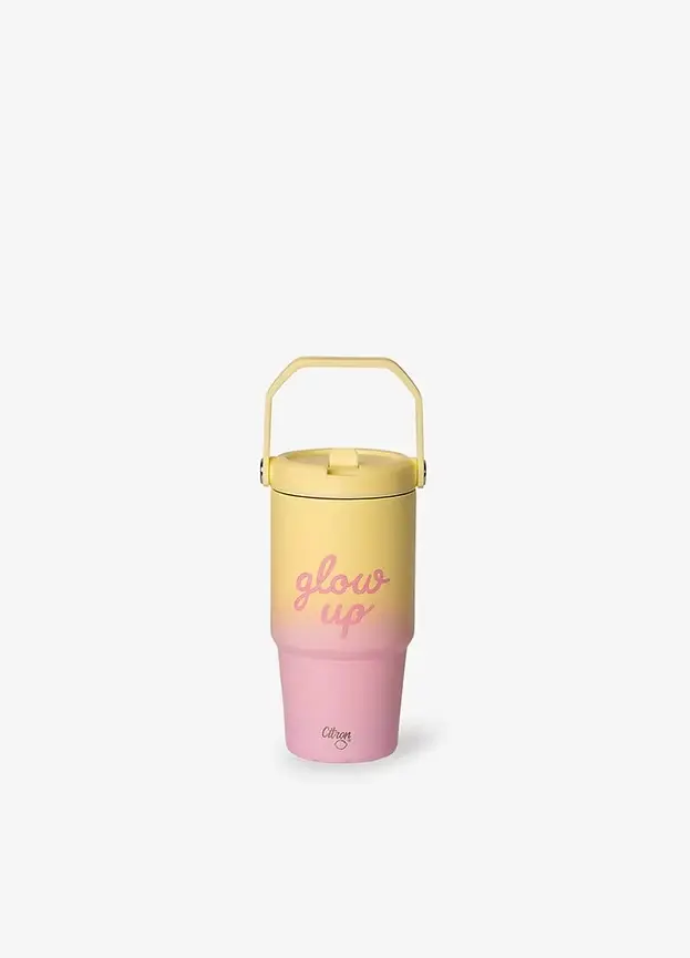 Citron Insulated Tumbler 600ml - Glow Up Pink Yellow 