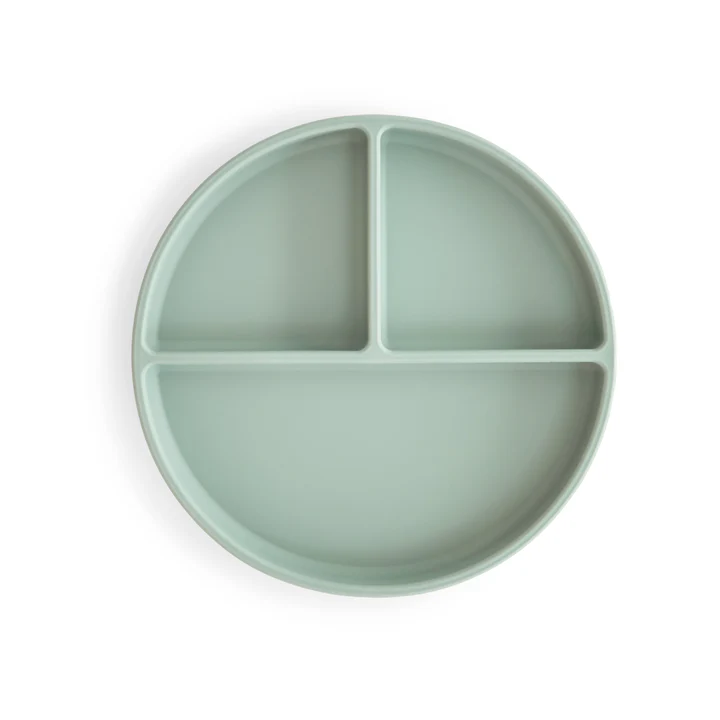 Mushie Silicone Suction Plate Cambridge Blue 