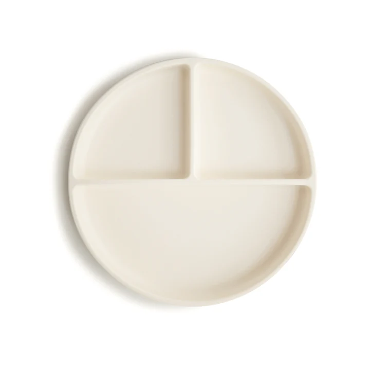 Mushie Silicone Suction Plate Ivory 
