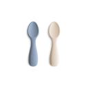 Mushie Silicone Toddler Starter Spoons Tradewinds/Shifting Sand 