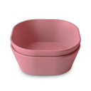Mushie Square Dinnerware Bowls Dusty Rose (set of 2)