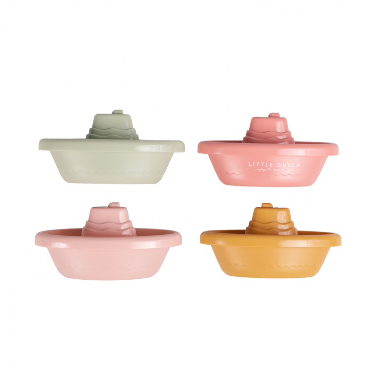 Little Dutch Stackable Bath Boats Pink