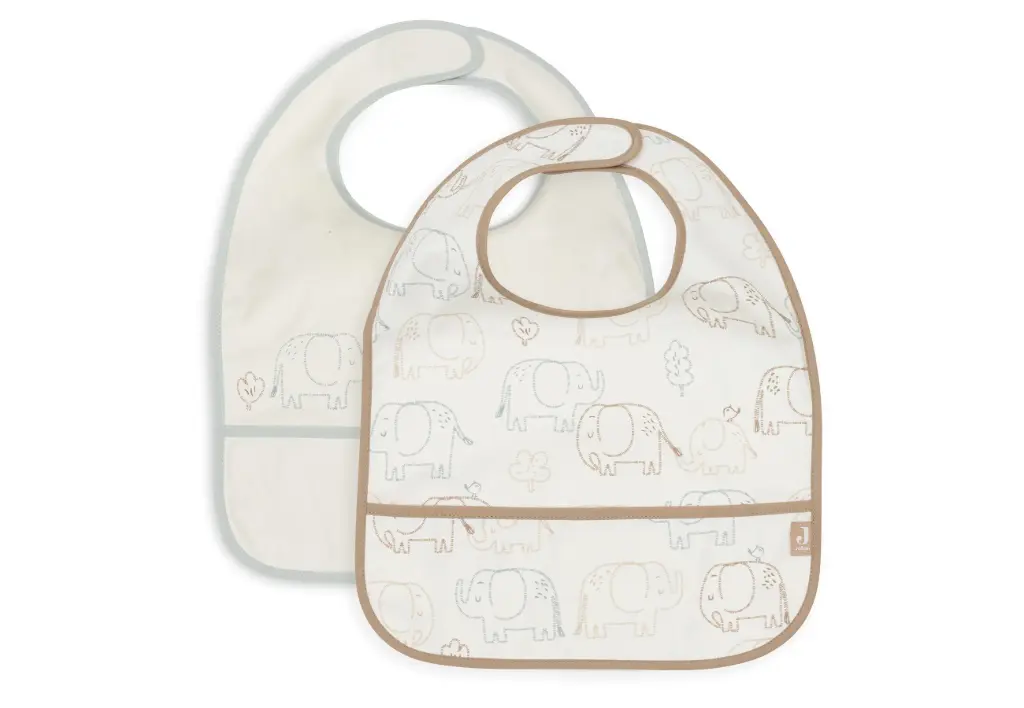 Jollein Bib Waterproof Elephant Tales (2pack)