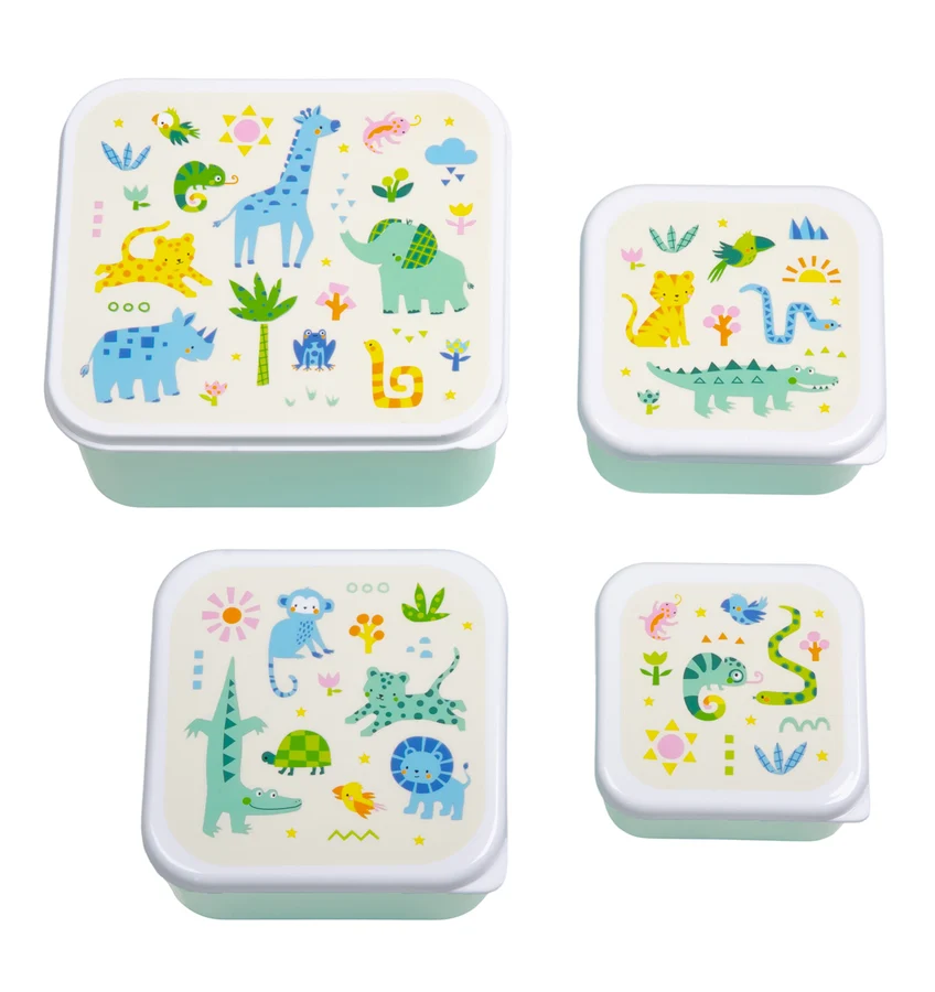 A Little Lovely Lunch & snack box set: Jungle