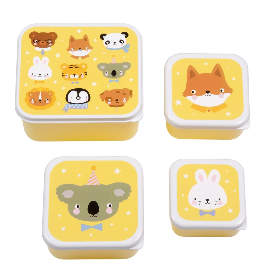 A Little Lovely Lunch & snack box set: Animal friends
