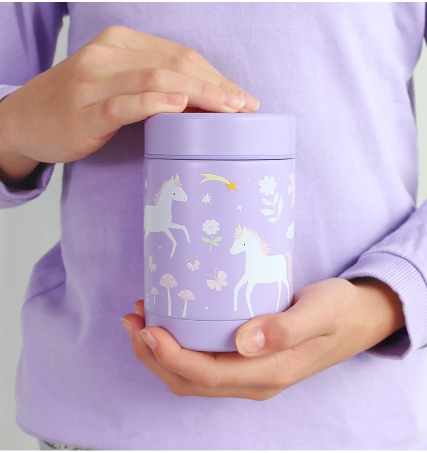 A Little Lovely Insulated stainless steel food jar: Unicorn dreams