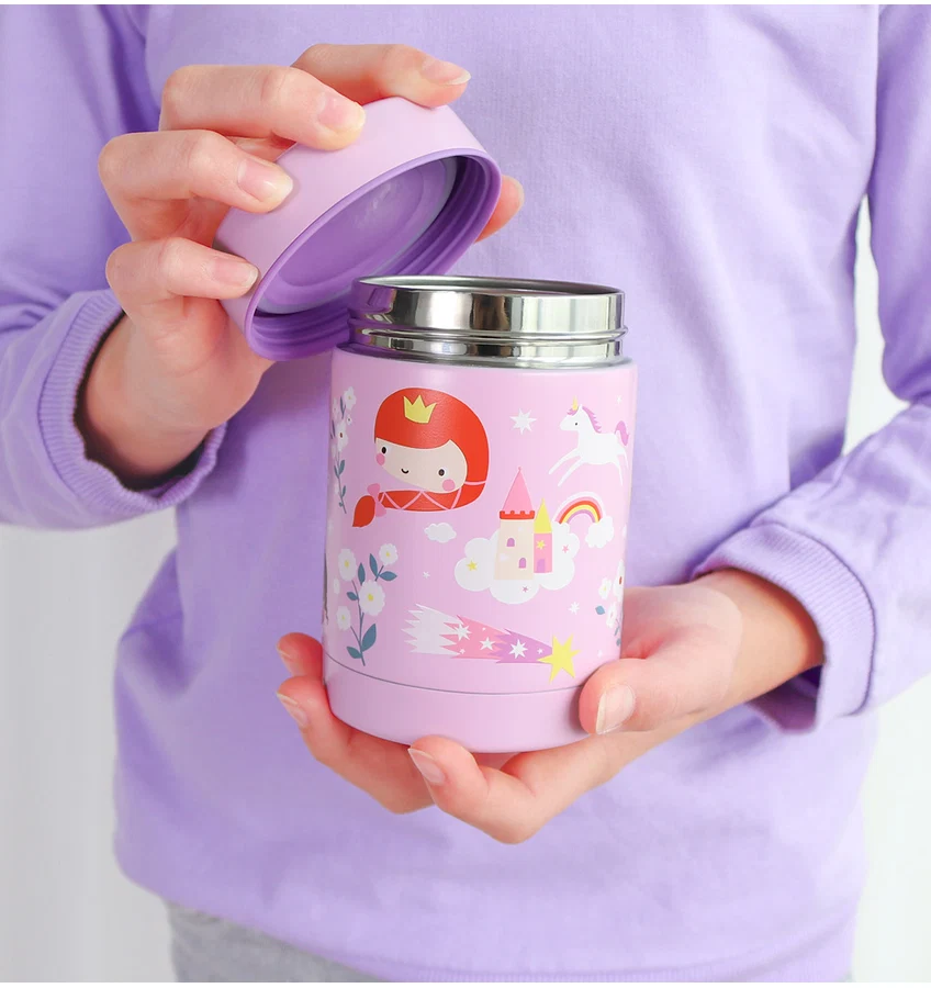 A Little Lovely Insulated stainless steel food jar: Princesses