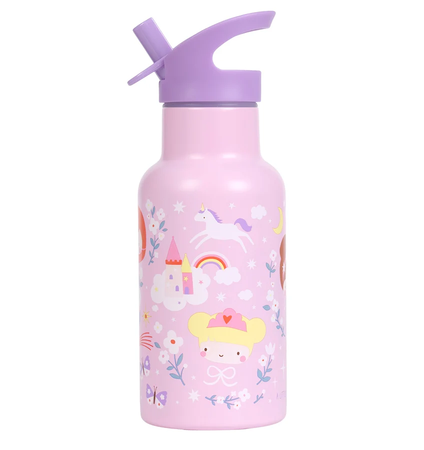 A Little Lovely Stainless steel drink bottle: Princesses