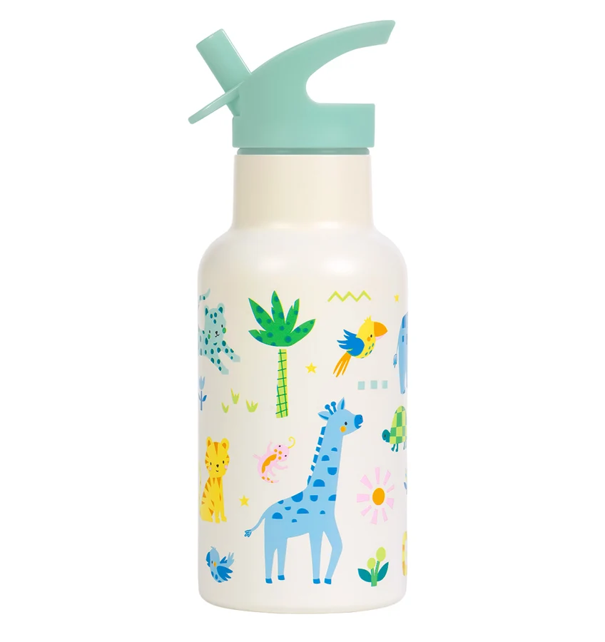 A Little Lovely Stainless steel drink bottle: Jungle