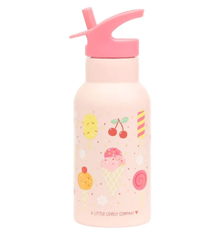 A Little Lovely Stainless steel drink bottle: Ice-cream