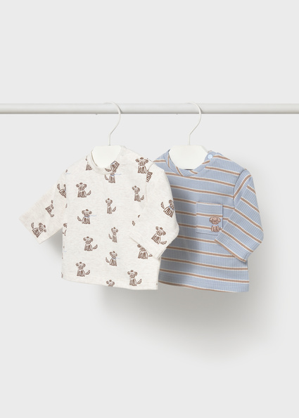 Mayoral 2 l/s t-shirts set Sky