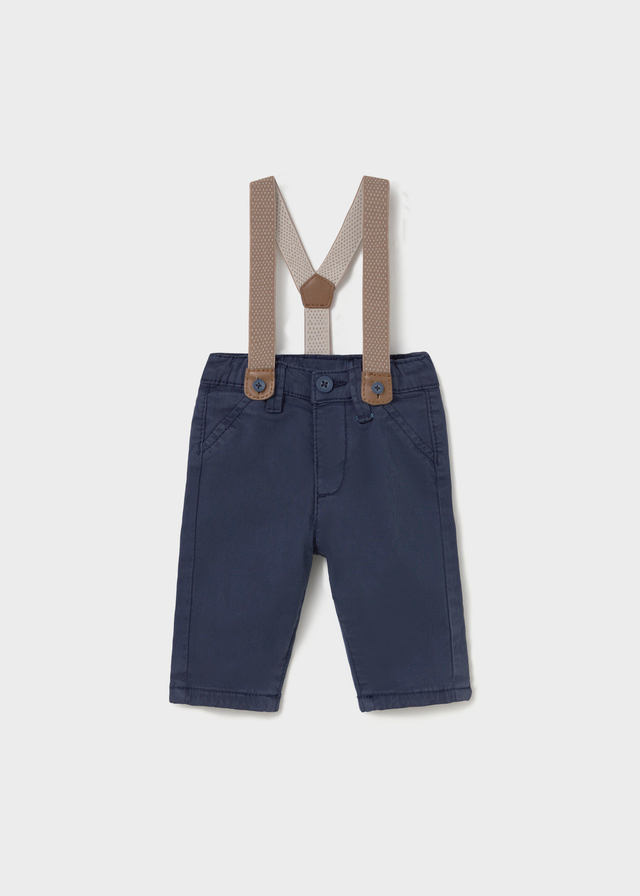 Mayoral Long trousers with suspenders Navy