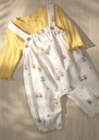 Mayoral Printed dungarees set chamomille
