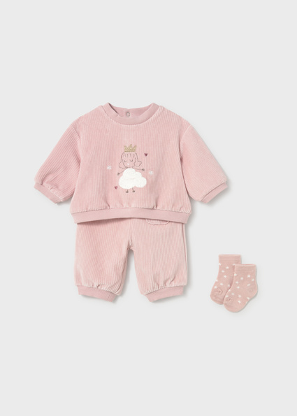 Mayoral Tracksuit with socks Baby Rose