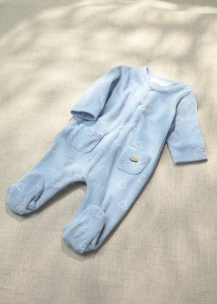 Mayoral Velour onesie Sky
