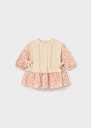 Mayoral Knitted vest dress Cream