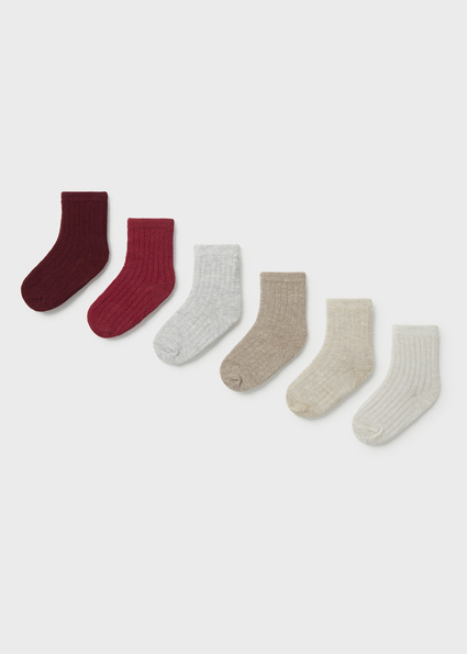 Mayoral Set of 6 socks Plum