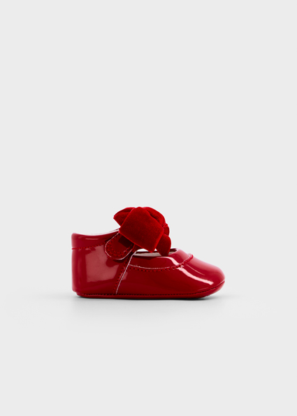 Mayoral Bow buckle shoes red