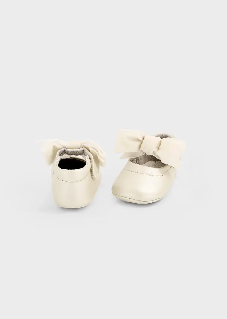 Mayoral Bow buckle shoes Natural