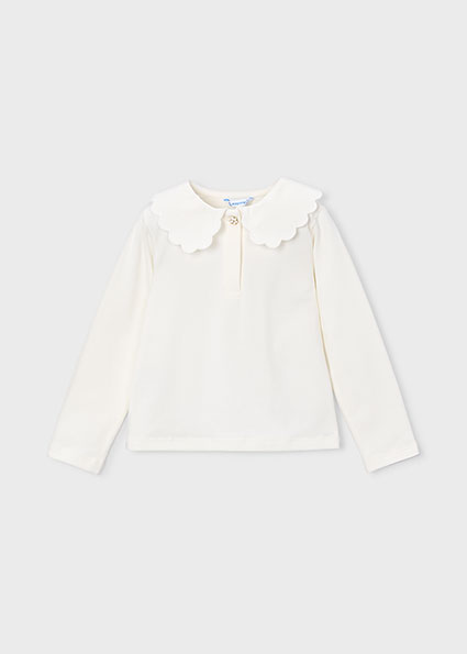 Mayoral L/s basic polo Natural Lg