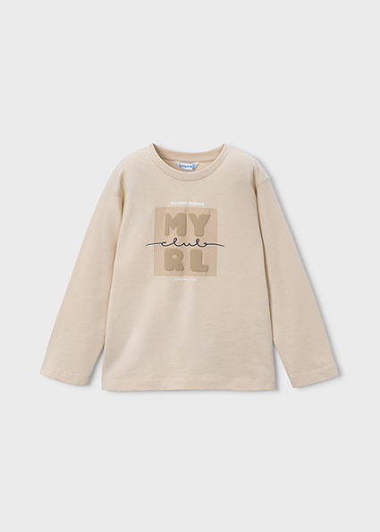 Mayoral L/s basic t-shirt Stone Lg