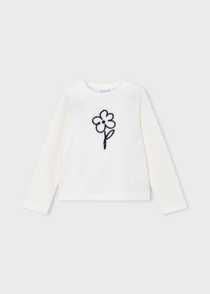 Mayoral L/s basic t-shirt Natur-navy Lg