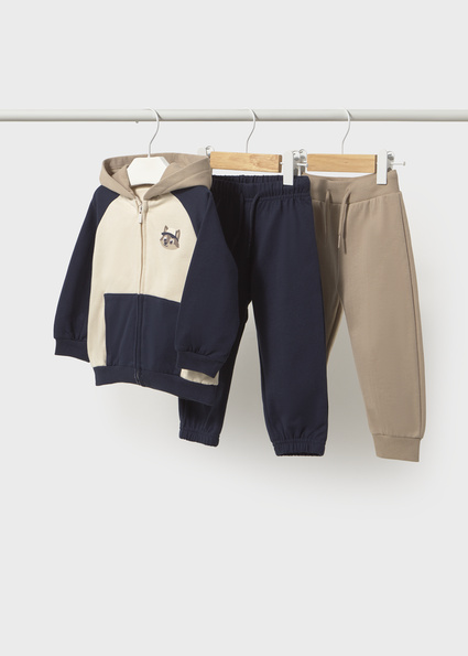 Mayoral Basic plush 2 pants tracksuit Blue Lg
