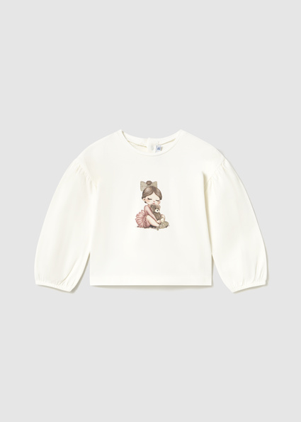 Mayoral L/s graphic t-shirt Natural Lg