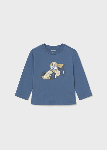Mayoral L/s t-shirt motor play Indigo Lg