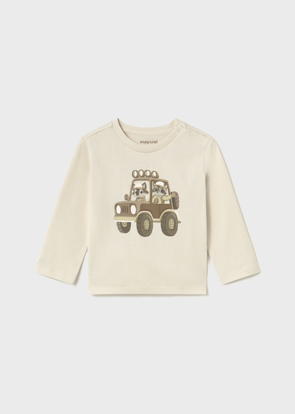 Mayoral L/s t-shirt cart Light khak Lg