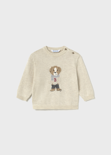 Mayoral Character intarsia sweater H. Stone Lg