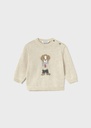 Mayoral Character intarsia sweater H. Stone Lg