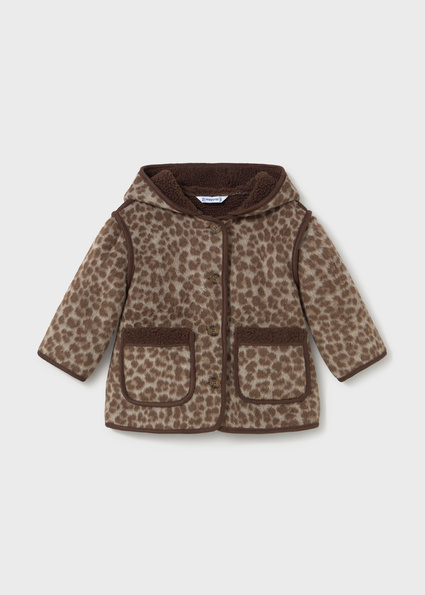 Mayoral Jacquard Coat Walnut Lg