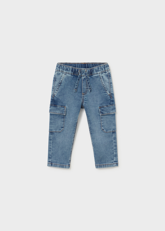 Mayoral Soft denim cargo pants Light Lg A