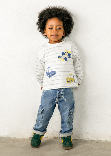Mayoral Soft denim cargo pants Light Lg A