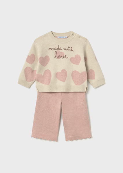 Mayoral Knit pants set Pastel Mix Lg