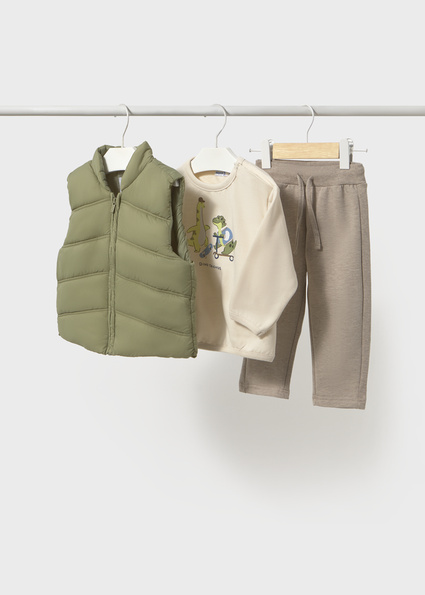 Mayoral Pullover vest pant set H. Truffle Lg