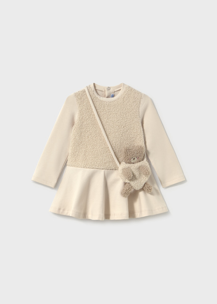 Mayoral Combined dress with bag Light khak Lg