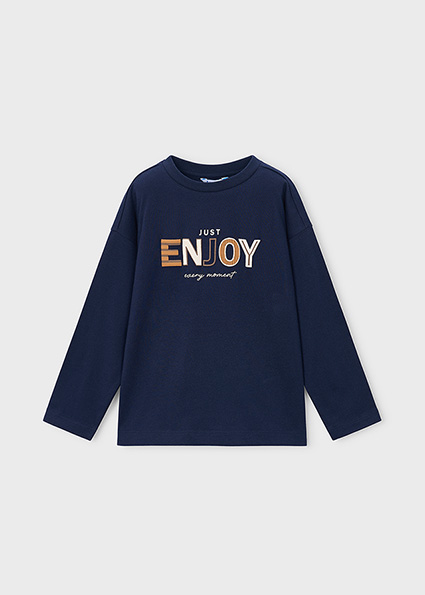 Mayoral L/s t-shirt puff print Ink Lg
