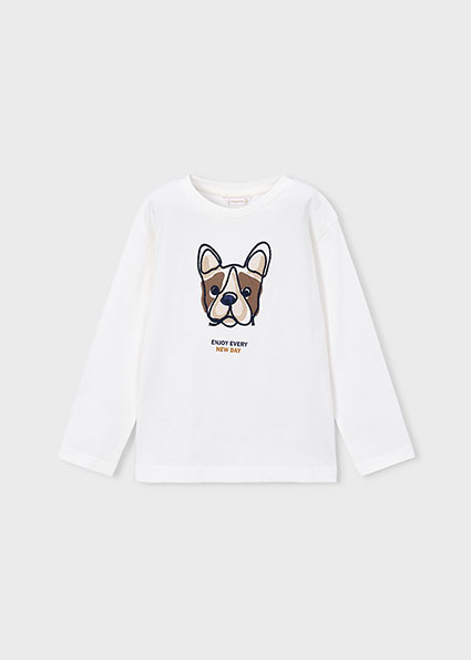 Mayoral L/s shirt Ivory Lg B