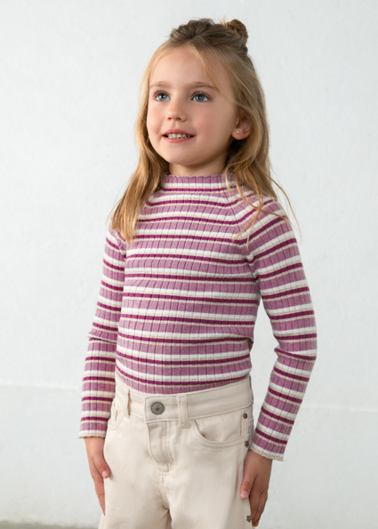 Mayoral Knit mockneck violet mix Lg
