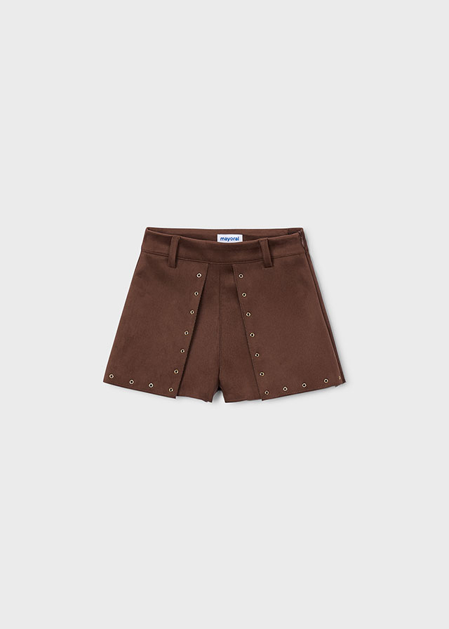 Mayoral Faux-suede shorts Chestnut Lg