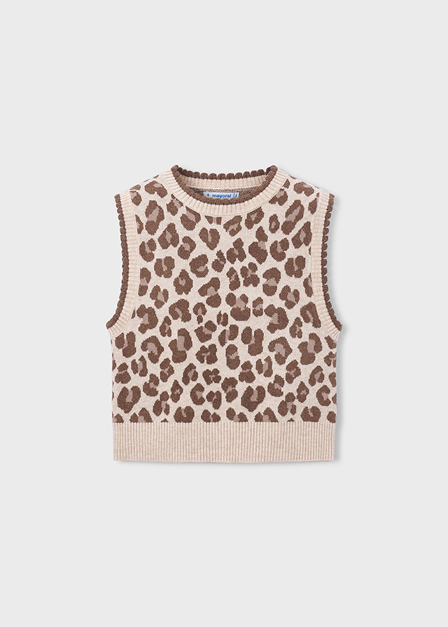 Mayoral Knitting vest Chestnut Lg