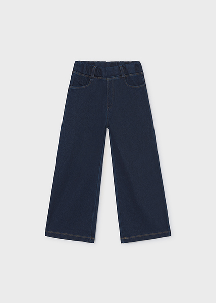 Mayoral Long knit denim pant Super dark Lg