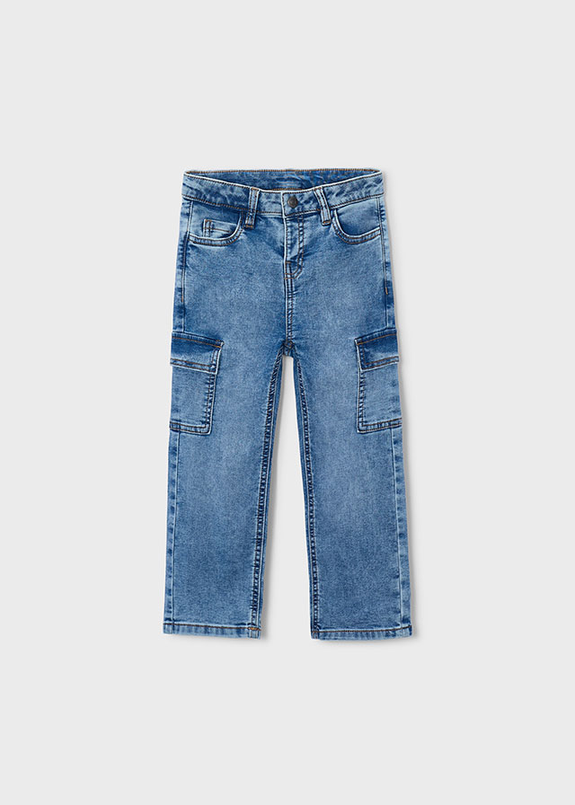 Mayoral Soft denim cargo pants Light Lg B
