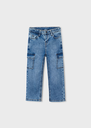 Mayoral Soft denim cargo pants Light Lg B