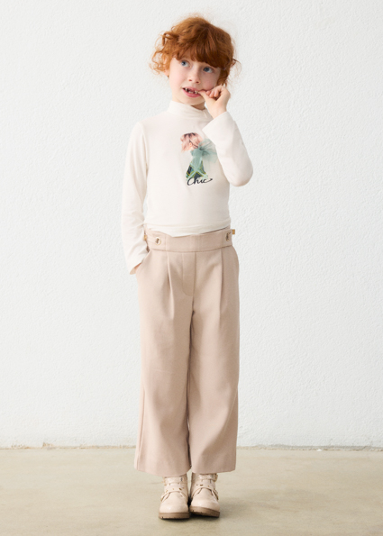 Mayoral Pleated long trousers Hazelnut Lg