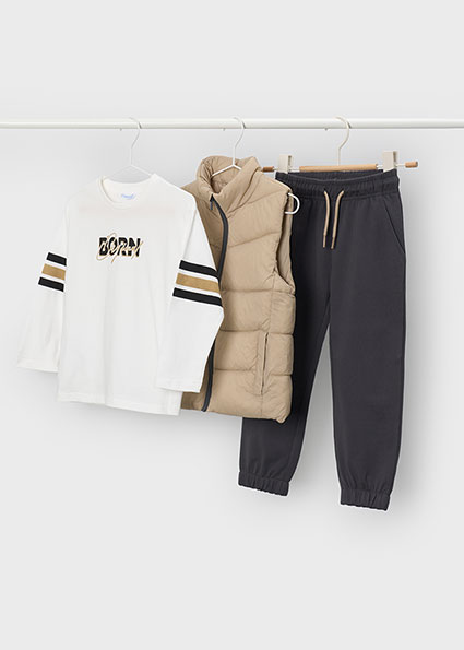 Mayoral Pant t-shit vest set dark Lg